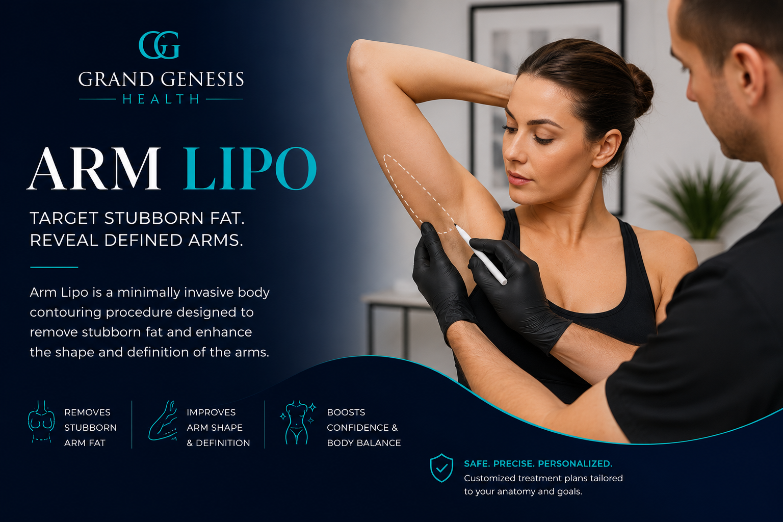 Arm Lipo consultation and candidacy assessment